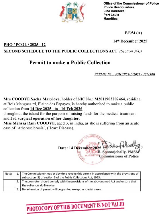 Government Permission